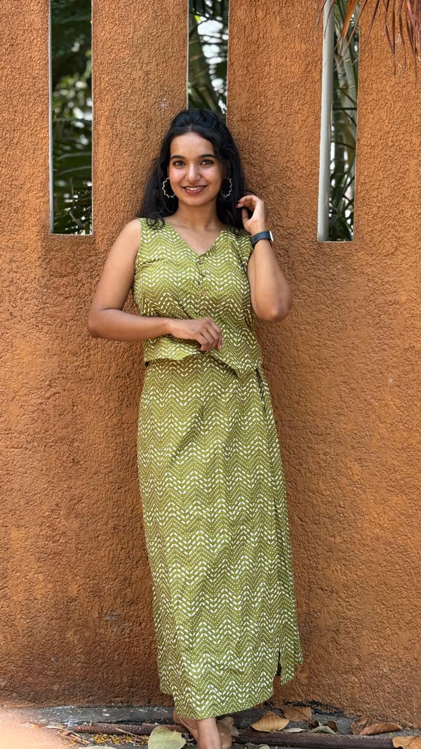 KALAMKARI COTTON CORD SET