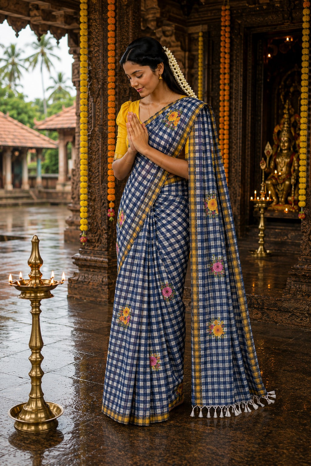 NEW SEMI LINEN SAREE