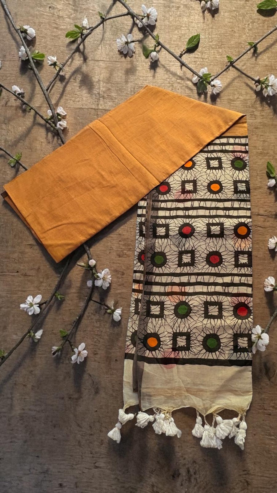 SOFT MUL COTTON PALLU PRINT SAREE